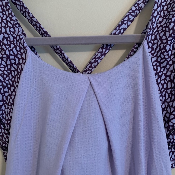 Lululemon purple leopard print workout tank top - Picture 2 of 9